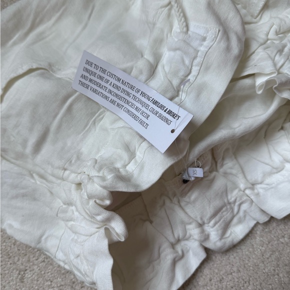 Young Fabulous & Broke White High Waist Shorts - Picture 3 of 3